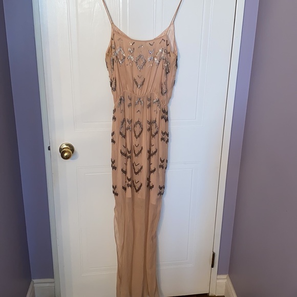 NICOLE MILLER MAXI DRESS WITH BEAD DETAIL - Picture 3 of 8